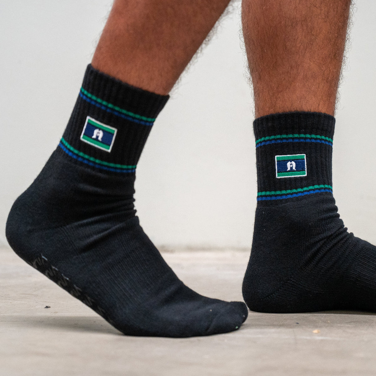 Grip Socks - Torres Strait Island - Black