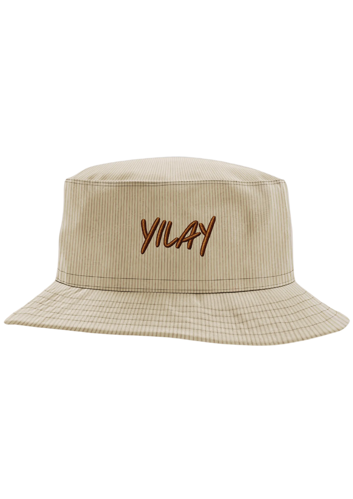 Flag Corduroy Bucket Hat - Beige
