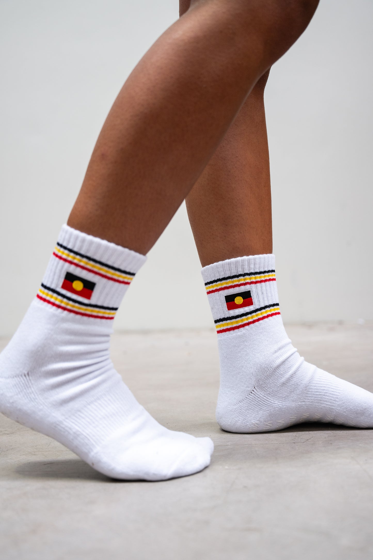 Aboriginal - Grip Socks White Unisex