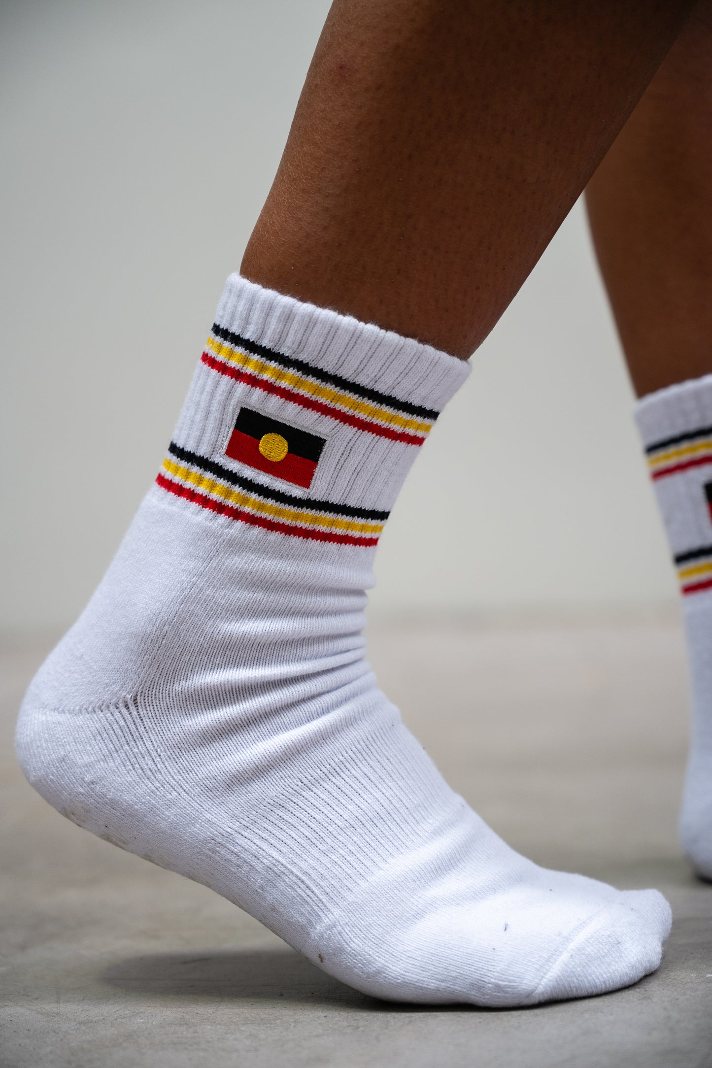 Aboriginal - Grip Socks White Unisex