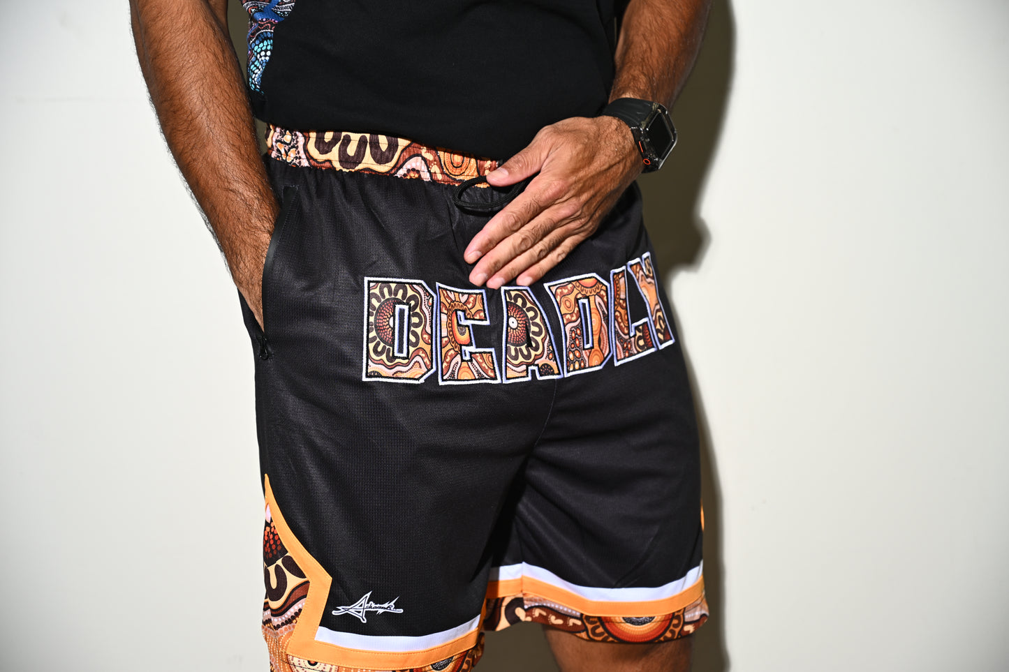 Intergenerational learning & sharing on Country Basketball Shorts