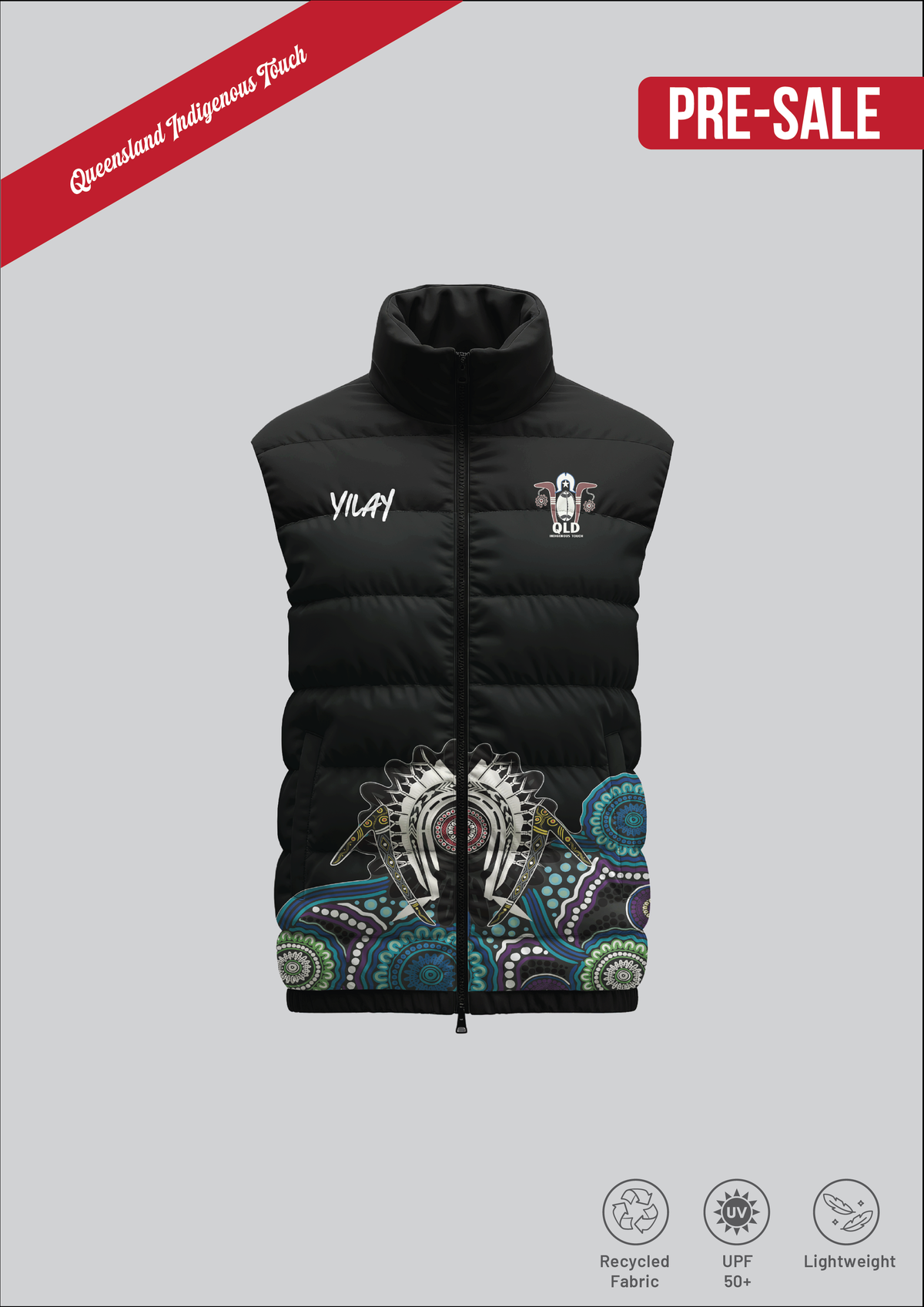 Queensland Indigenous Touch | Puffer Vest