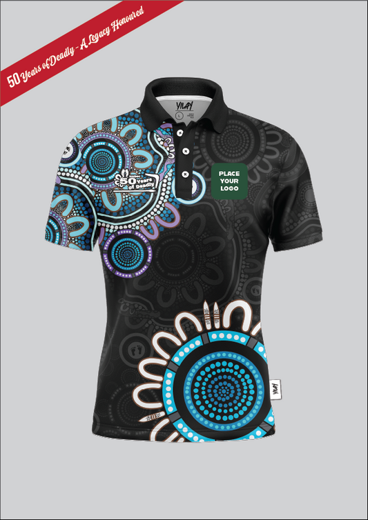 Standing Tall 50 Years - Black Corp Elite Polo