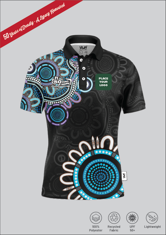 Standing Tall 50 Years - Black Corp Elite Polo