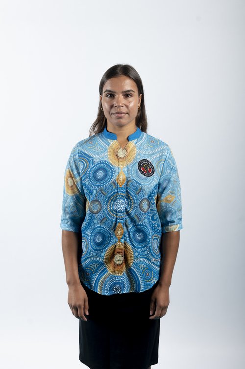 Iterlarentye Anwernekenhe Arratye Atnyenetyeke (Eastern Arrernte) Corporate Blouses - WOMEN'S